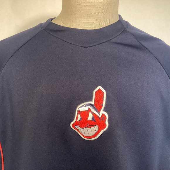 Majestic Cleveland Indians MLB Sweatshirt Mens size Large - Picture 2 of 11